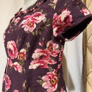 Boden Purple Floral Wool Sheath Dress